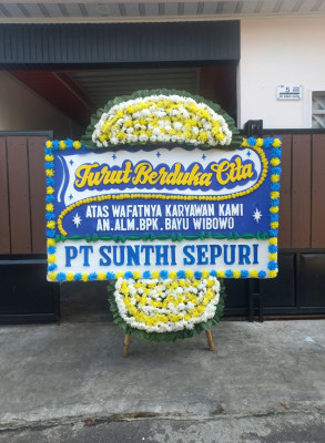 Papan Bunga Duka di 35 Ilir